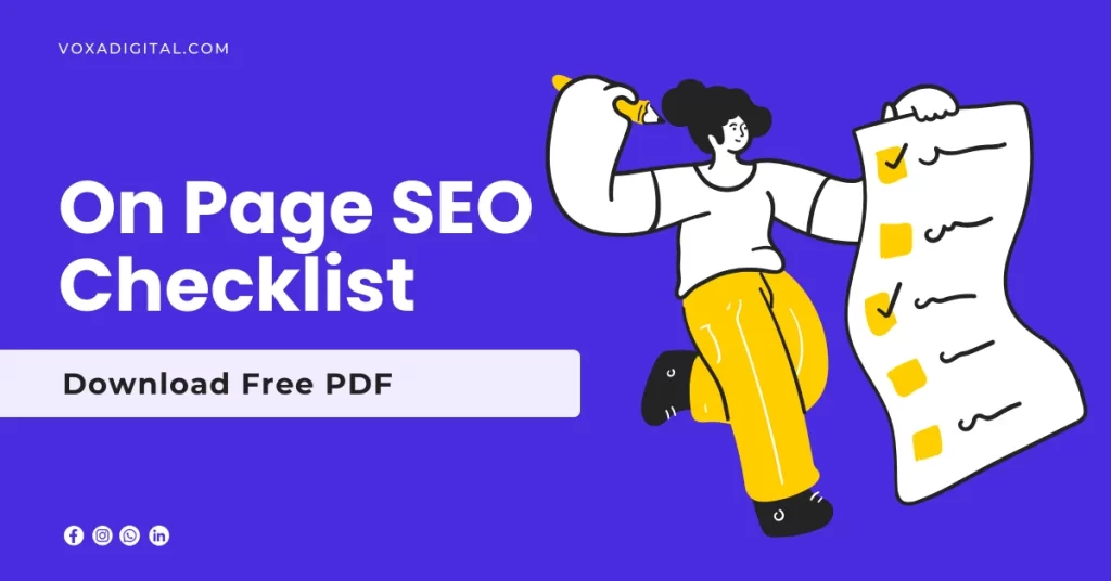 On Page SEO Checklist (2025 Edition)
